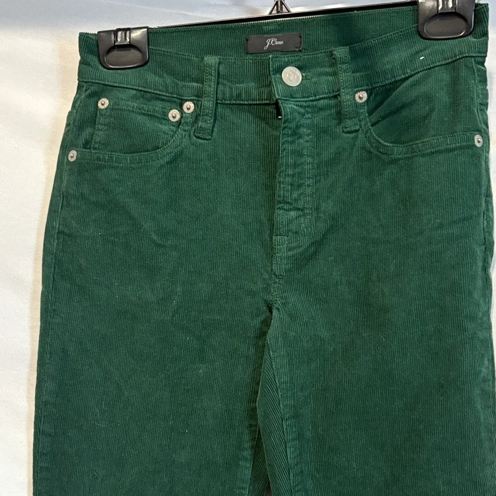 J. Crew Dark Green Skinny Corduroy Jeans - Picture 2 of 9